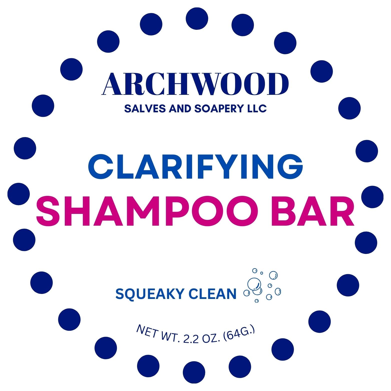 SQUEAKY CLEAN CLARIFYING SHAMPOO BAR
